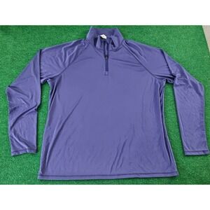 ALL SPORT Purple Long Sleeve 1/4 Zip Pullover Athletic‎ Shirt Top XL